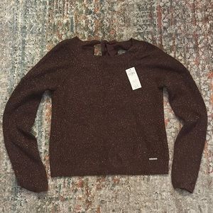 NWT Abercrombie & Fitch Sparkly Purple Sweater size XS